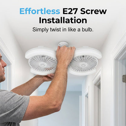 💡 LIMITED-TIME 30% OFF! 🌀 Dual-Head LED Ceiling Fan with Light – Super Wind, Quiet, E27 Screw Install ✨
