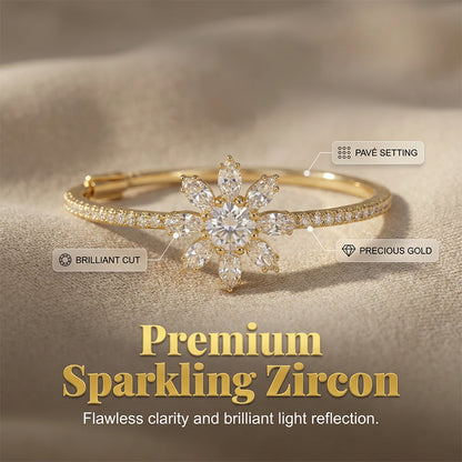 📢📢39% OFF !! ⏰Elegant Snowflake Zircon Hoop Earrings