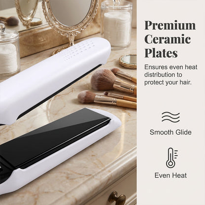 Up to 45% OFF💇‍♀️2-in-1 Hair Straightener and Curler with Negative Ionic Care