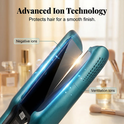 Up to 45% OFF💇‍♀️2-in-1 Hair Straightener and Curler with Negative Ionic Care