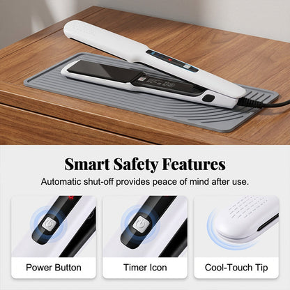Up to 45% OFF💇‍♀️2-in-1 Hair Straightener and Curler with Negative Ionic Care