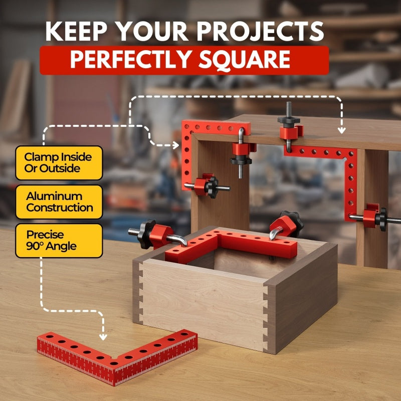 🎁2026 New Arrivals 48% OFF💥90-Degree Positioning Squares Right Angle Clamps Kit