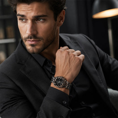 ⌚ LIMITED-TIME 40% OFF! ✨ Creative Claw-Shaped Quartz Watch for Men – Red Dial, Sculptural Bracelet, Statement Style 🔥