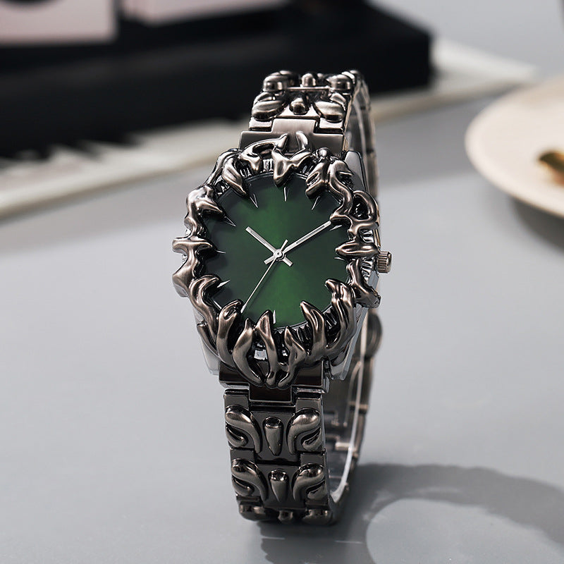 ⌚ LIMITED-TIME 40% OFF! ✨ Creative Claw-Shaped Quartz Watch for Men – Red Dial, Sculptural Bracelet, Statement Style 🔥