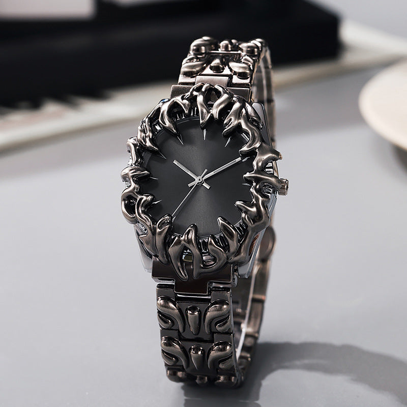 ⌚ LIMITED-TIME 40% OFF! ✨ Creative Claw-Shaped Quartz Watch for Men – Red Dial, Sculptural Bracelet, Statement Style 🔥