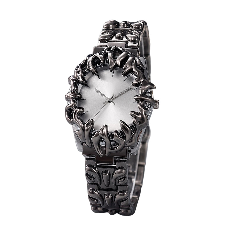 ⌚ LIMITED-TIME 40% OFF! ✨ Creative Claw-Shaped Quartz Watch for Men – Red Dial, Sculptural Bracelet, Statement Style 🔥