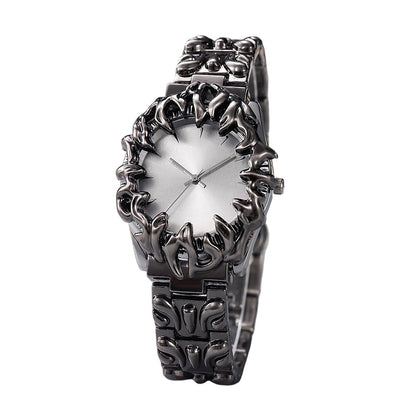 ⌚ LIMITED-TIME 40% OFF! ✨ Creative Claw-Shaped Quartz Watch for Men – Red Dial, Sculptural Bracelet, Statement Style 🔥