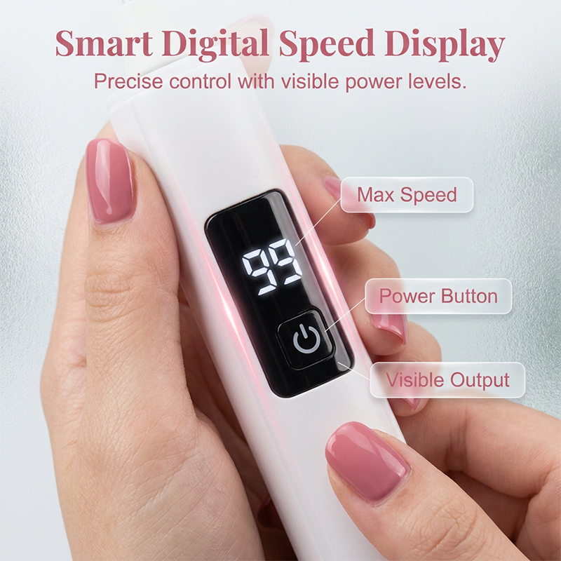 🥳2026 HOT SALE🥳💞30K+ SOLD!💅✨Professional Electric Nail Polisher – Smooths thick nails, 99-speed display. Multiple heads for shaping & buffing. Salon at home! 🌟💎