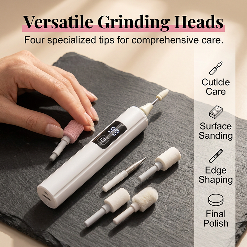 🥳2026 HOT SALE🥳💞30K+ SOLD!💅✨Professional Electric Nail Polisher – Smooths thick nails, 99-speed display. Multiple heads for shaping & buffing. Salon at home! 🌟💎