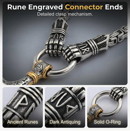 ⚡ 30% OFF NOW! 🔨 Viking Thor Hammer Pendant Necklace – Stainless steel with Byzantine chain – Bold & durable – perfect for daily wear or gifting ✨💪