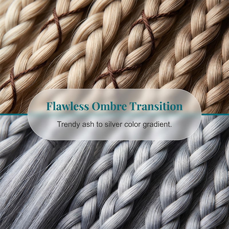 Maillard Style Pre-Braided Hair Extensions – Bohemian Braids, Metallic Accents, Festival Ready