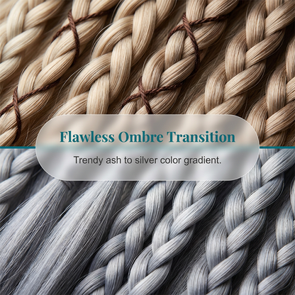 Maillard Style Pre-Braided Hair Extensions – Bohemian Braids, Metallic Accents, Festival Ready