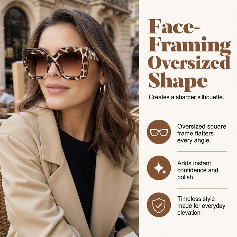 📢📢46% OFF !! ⏰Statement Square Sunglasses