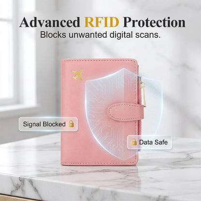 Multi-functional RFID Blocking Travel Passport Wallet