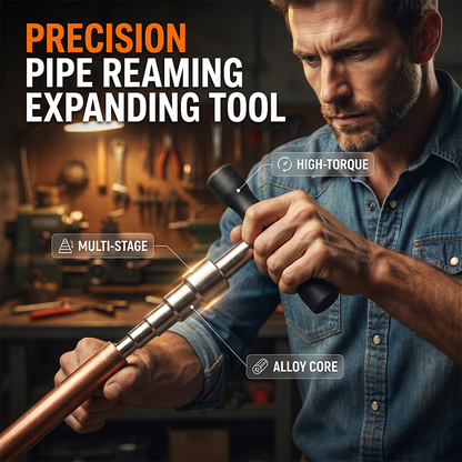 🔧 LIMITED-TIME 30% OFF! ✨ Multi-Function Pipe Reaming & Expanding Tool – Hardened Alloy, Stepped Shaft, Ergonomic Grip 🛠️