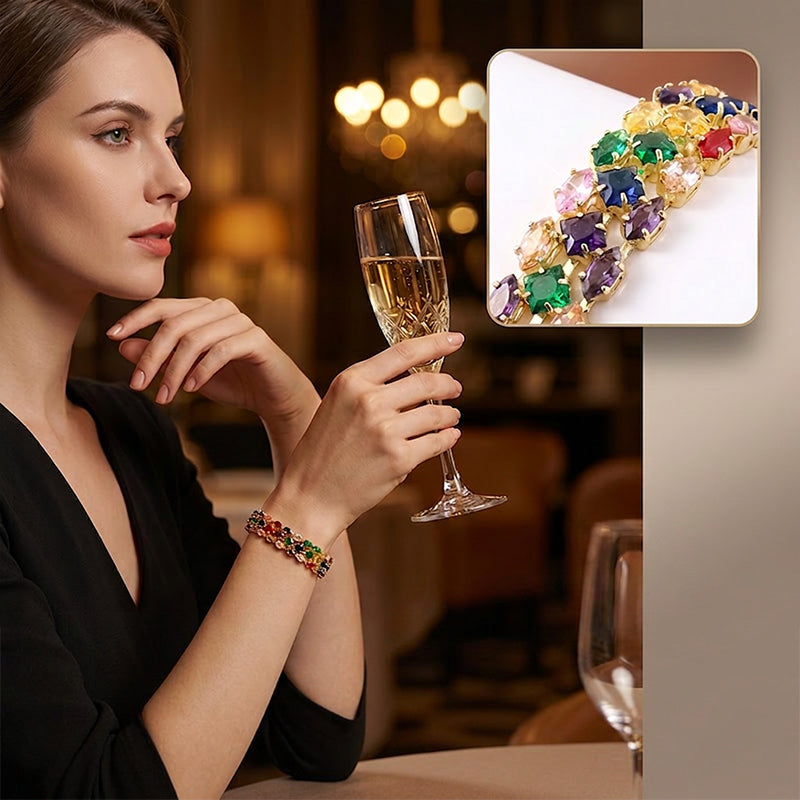 🎉 2026 Sale — Over 50,000 Sold!💞 Women's Elegant Multicolor Tennis Bracelet