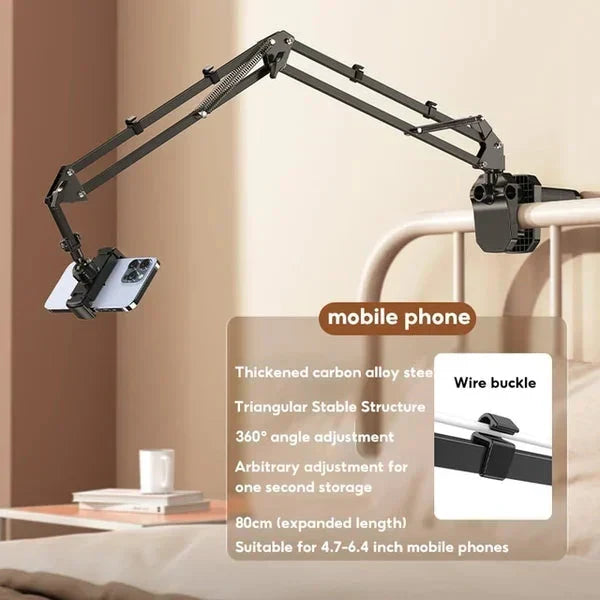 📢📢40% OFF !! ⏰🤖 Hidden tablet stand – fits gaps, 4 joints, 360° rotation, hands-free!