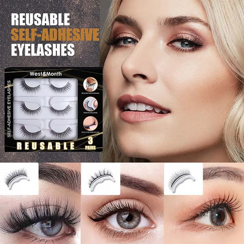 ✨ 2026 Sale — Over 49,000 Sold! 👀 Glue-Free Self-Adhesive Lashes – 3-Second, Natural & Reusable