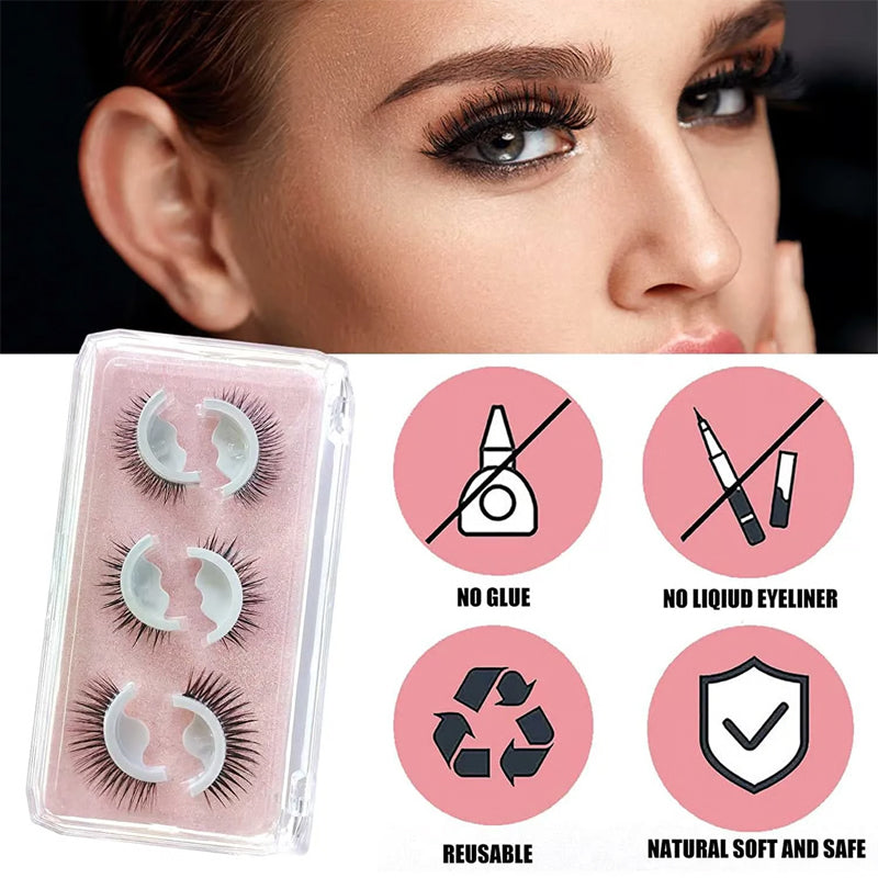 ✨ 2026 Sale — Over 49,000 Sold! 👀 Glue-Free Self-Adhesive Lashes – 3-Second, Natural & Reusable