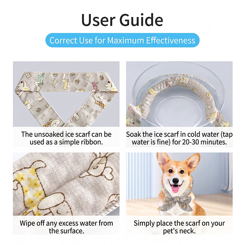 🎀Cooling Collar – Summer Relief for Dogs & Cats 🌞❄️No Freezer Needed • Made for  Heatwaves!