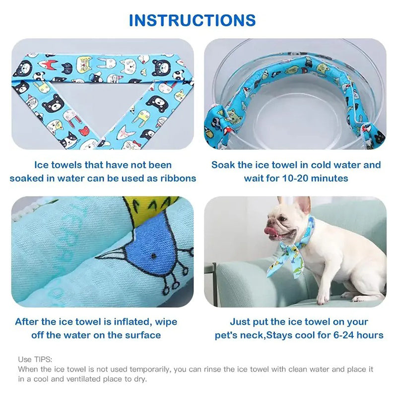 🎀Cooling Collar – Summer Relief for Dogs & Cats 🌞❄️No Freezer Needed • Made for  Heatwaves!