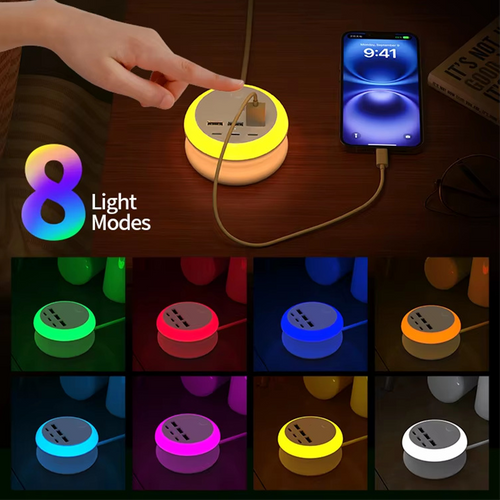 🔥Summer Hot Sales - Save 49% OFF🔋 Portable Power Strip with USB-C Charging & LED Lights ✨ – 6 USB Ports for Home 🏠, Office 💻 & Travel ✈️