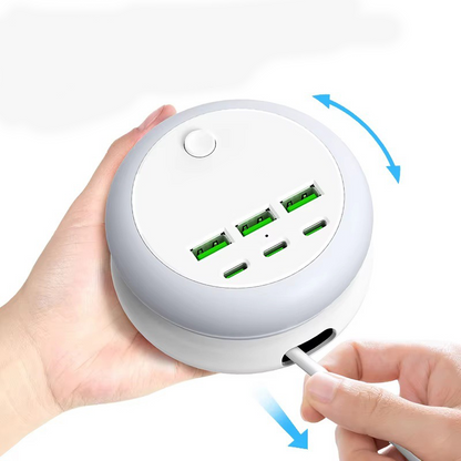 🔥Summer Hot Sales - Save 49% OFF🔋 Portable Power Strip with USB-C Charging & LED Lights ✨ – 6 USB Ports for Home 🏠, Office 💻 & Travel ✈️