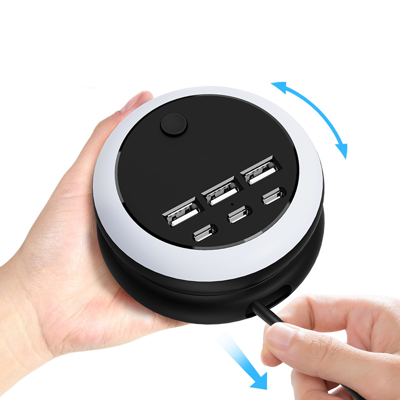 🔥Summer Hot Sales - Save 49% OFF🔋 Portable Power Strip with USB-C Charging & LED Lights ✨ – 6 USB Ports for Home 🏠, Office 💻 & Travel ✈️
