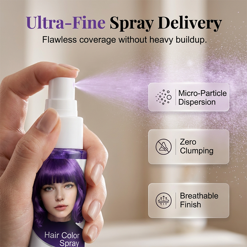 🌈 50% OFF! Temporary Hair Color Spray – Instant purple highlights, washable & gentle. No residue, no damage. Try a new look today! 🌟💜