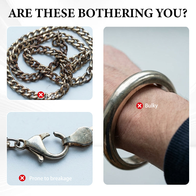📢📢30% OFF !! ⏰Unisex Stainless Steel Textured Link Bracelet