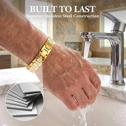 📢📢30% OFF !! ⏰Unisex Stainless Steel Textured Link Bracelet