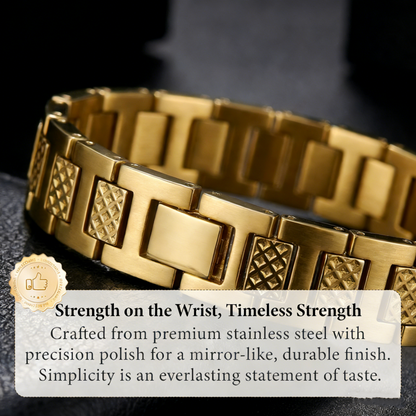 📢📢30% OFF !! ⏰Unisex Stainless Steel Textured Link Bracelet