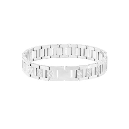 📢📢30% OFF !! ⏰Unisex Stainless Steel Textured Link Bracelet