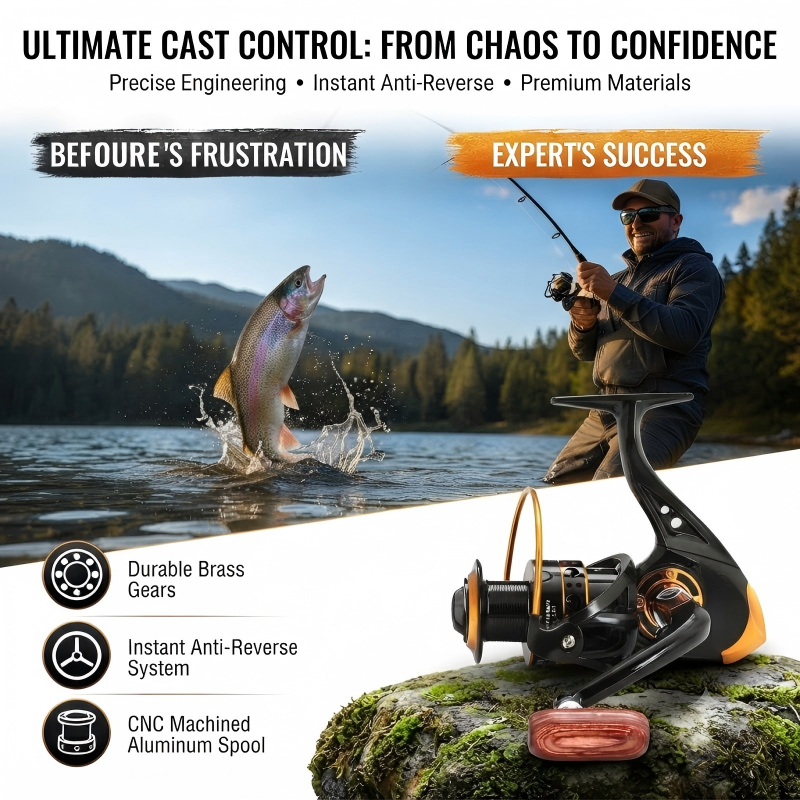✨ CNC Spool Spinning Fishing Reel