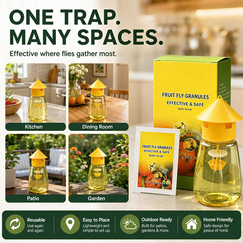 🏆 Last Day Special Price £9.77 ! 🔥Buy 2 Get 1 Free🎁Indoor and Outdoor Hanging Fly Trap