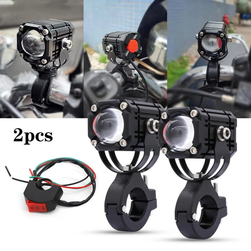 📢📢40% OFF !! ⏰Universal Motorcycle LED Spotlights – Dual Beam & All-Weather Waterproof 💡