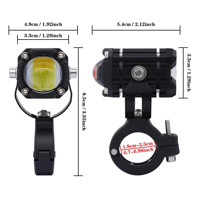 📢📢40% OFF !! ⏰Universal Motorcycle LED Spotlights – Dual Beam & All-Weather Waterproof 💡