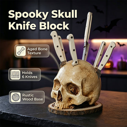 🎉 2026 Sale — Over 71,000 Sold!💞 Funny Skull Knife Holder for Kitchen Storage – Spooky & Functional 💀