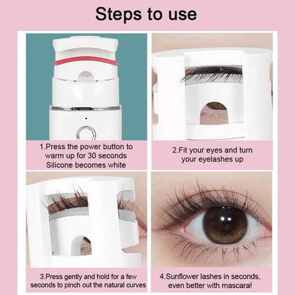 🔥Surprise 50% Off！👩🏻‍🏭Get gorgeous eyelashes back！✨️Rechargeable Electric Heated Eyelash Curler