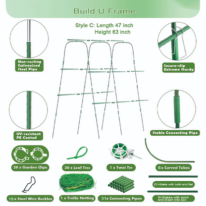 🎉 2026 Sale — Over 24,600 Sold!🥒 Expandable Cucumber Trellis – Climbing Plant Support for Garden Vegetables