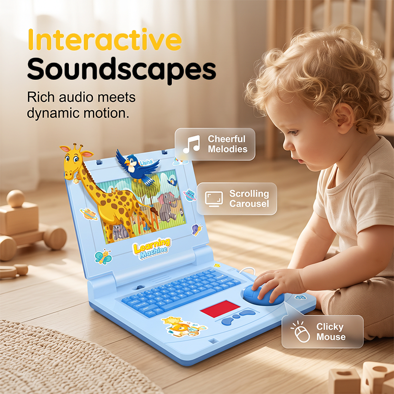 🏆🖥️Limited Time 50% Off: Only £10.99‼️👧Interactive Simulation Toy Laptop｜Kids Educational Pretend Play Learning Toy🖥️