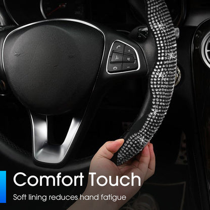 📢📢40% OFF !! ⏰Rhinestones Bling Cover for Auto Steering Wheels