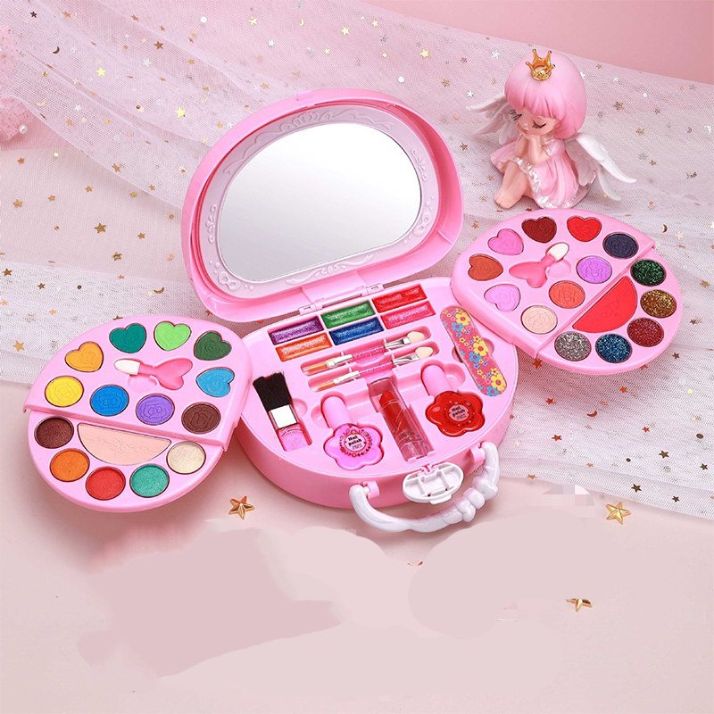 📢📢40% OFF !! ⏰Kids Washable Makeup Toy Set with Portable Pink Handbag