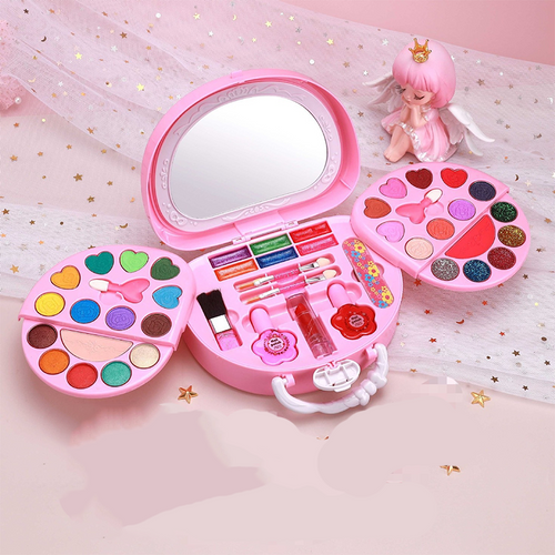 📢📢40% OFF !! ⏰Kids Washable Makeup Toy Set with Portable Pink Handbag