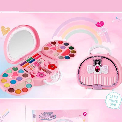 📢📢40% OFF !! ⏰Kids Washable Makeup Toy Set with Portable Pink Handbag