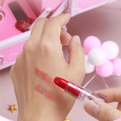 📢📢40% OFF !! ⏰Kids Washable Makeup Toy Set with Portable Pink Handbag