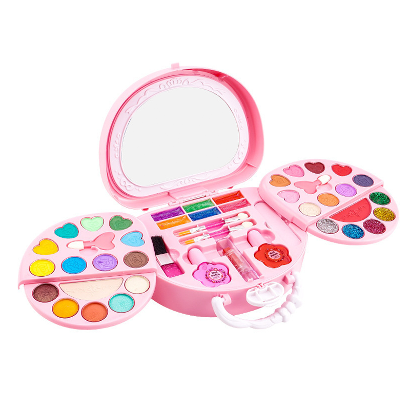 📢📢40% OFF !! ⏰Kids Washable Makeup Toy Set with Portable Pink Handbag