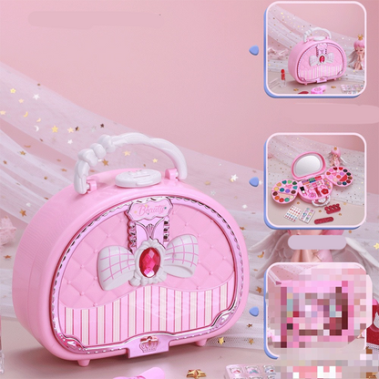 📢📢40% OFF !! ⏰Kids Washable Makeup Toy Set with Portable Pink Handbag