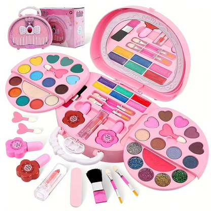 📢📢40% OFF !! ⏰Kids Washable Makeup Toy Set with Portable Pink Handbag