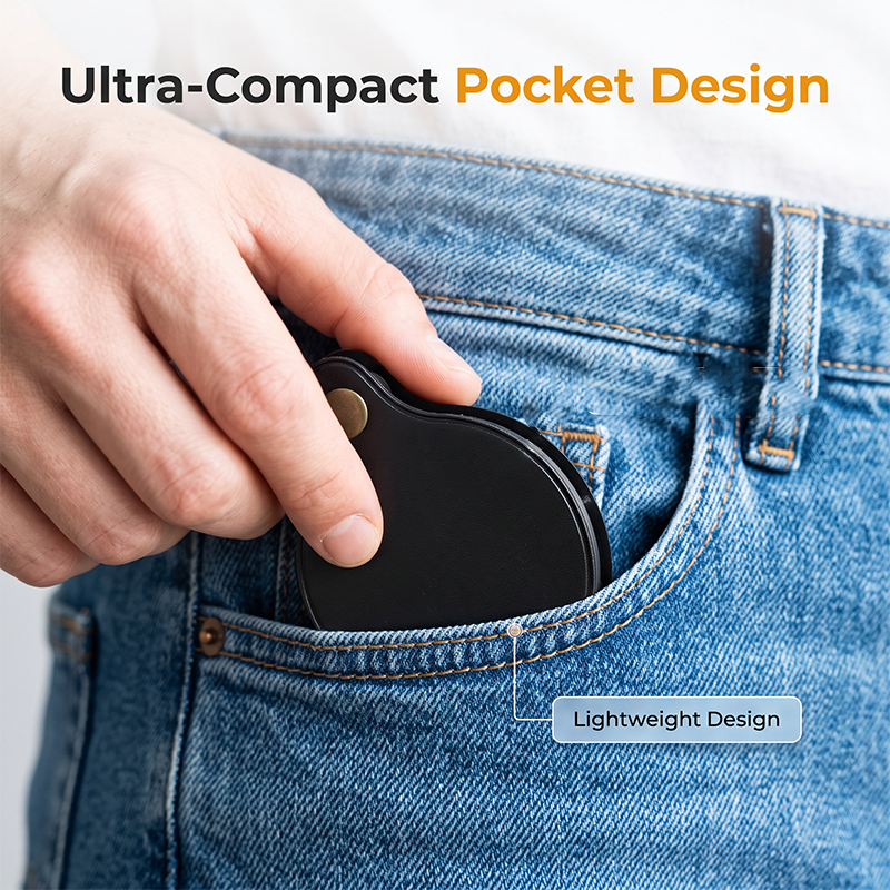 📢📢50% OFF !! ⏰🔎Portable Pocket Magnifier with Folding Protective PU Leather Case